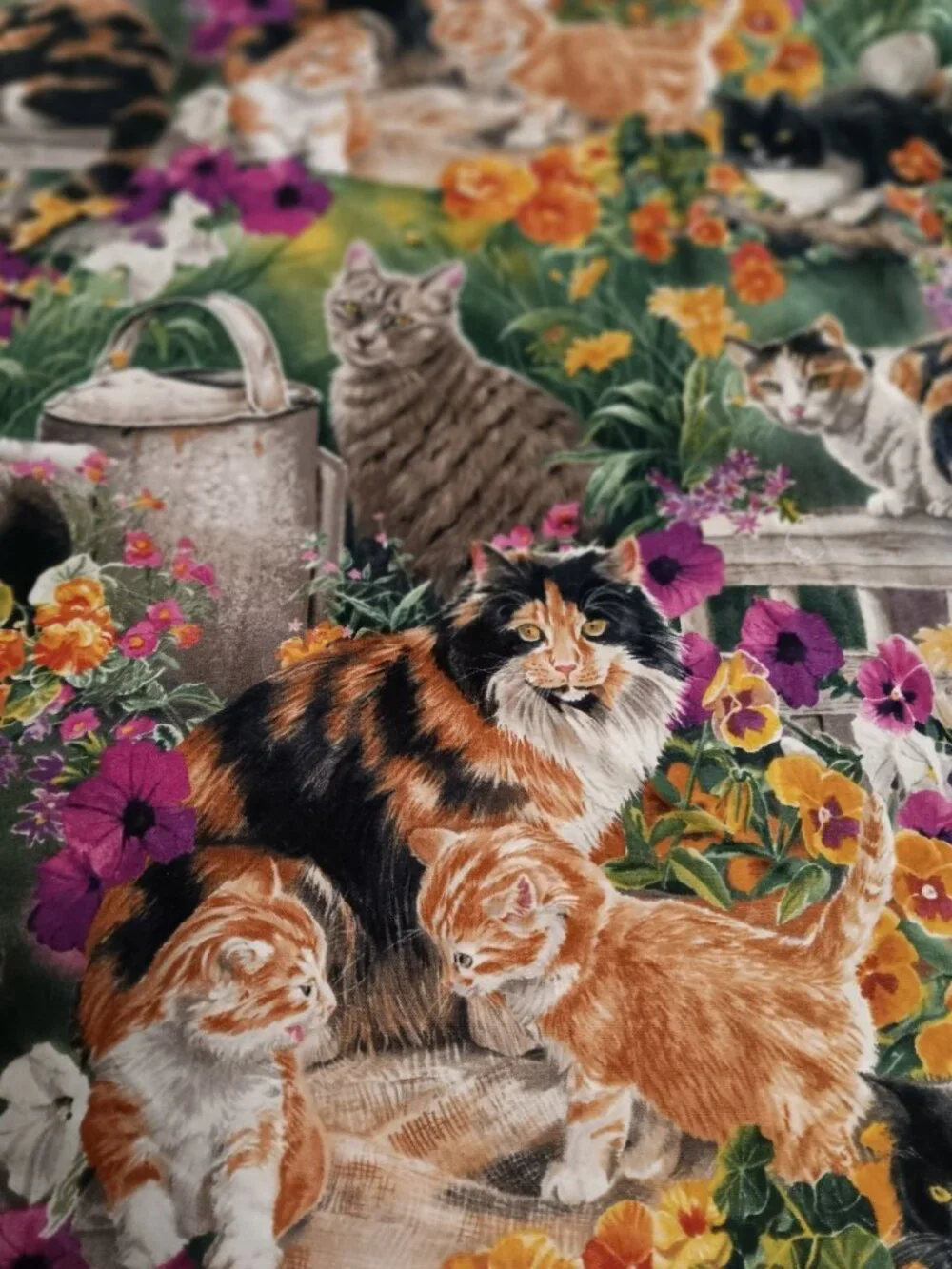 Garden Cats Window Curtain 40